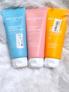 Pack Of 3 Dot And Key Face Wash
