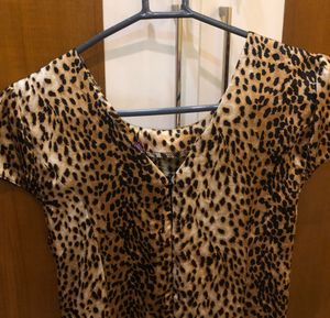 Cortigiani Dubai Mini Leopard Print Dress