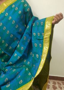 Gorgeous Peacock Blue Saree