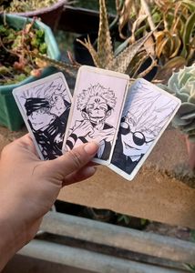 3 Manga Style Stickers+ 1 Anime Character Sketch