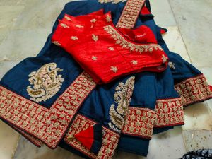 Very Beautiful 😍 Saree With Blouse Marvadi Sare