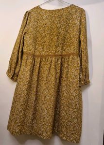 Mustard Floral Pretty Mini Dress