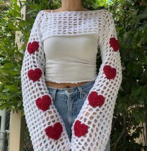 Crochet Heart Sleeve Shrug