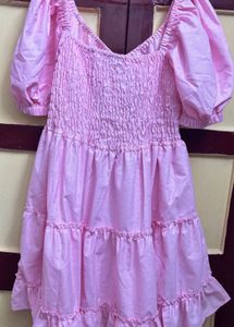 Pink Tiered Mini Dress