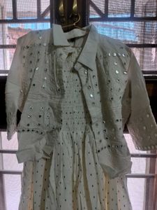 Mirror Work Gown With Jacket