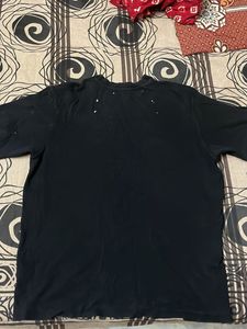 Black Graphic Tee - &#34;Art Is Never Clean&#34;