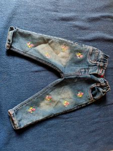 Floral Embroidered Jeans