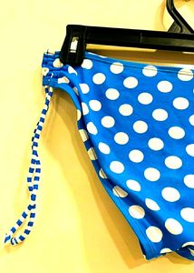 Blue Polka Dots Bikini Bottom