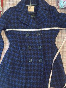 Houndstooth Print Coat