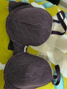 Patterned Purple Bra - 32B