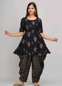 Elegant Navy Blue Kurta Set