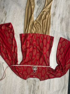 Designer Dhoti Short Kurti Set With Falling Sleeve