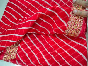 Red Leheriya Saree❤️