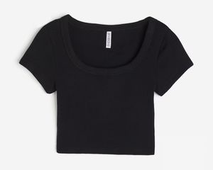 H&M Black Crop Top