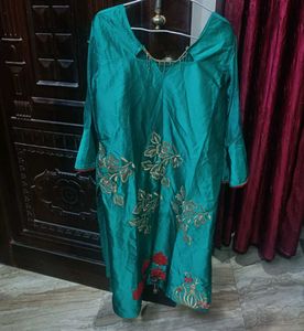 Silk Green Kurti