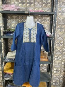 Denim Look Kurta