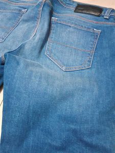 Allen Solly 3/4 Blue Denim Jeans For Women