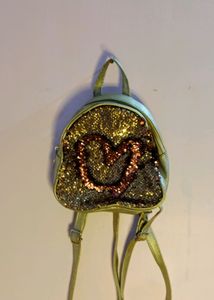 shimmery Bag and Black Crop top Combo