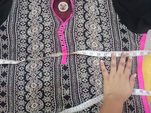 Black Sheer Kurta With Embroidery