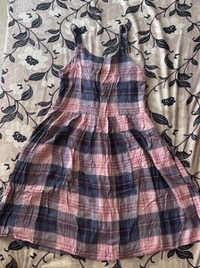 Pink &amp; Blue Plaid Dress