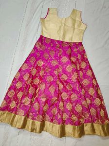 Pink &amp; Gold Ethnic Gown