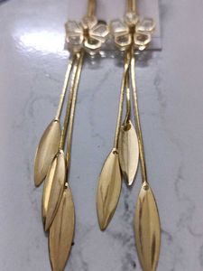 Elegant Gold Tone Dangle Earrings