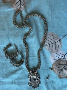 Ethnic Necklace And Earrings Set