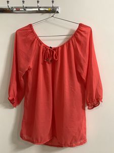 Peach Sheer Top