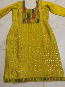 Yellow Embroidered suit