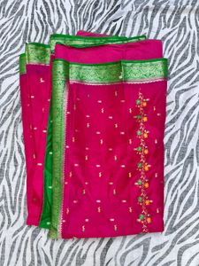 Beautiful Pink Colour Saree