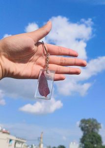 Resin Leaf Keychain