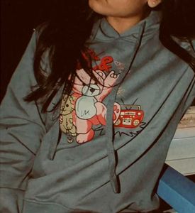 Cute Graphic Print Hoodie