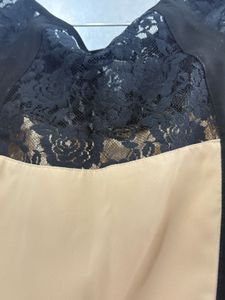 Elegant Black &amp; beige dress
