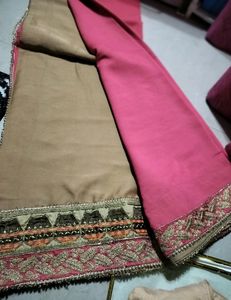 Heavy Bordar Saree With Stitched Blouse