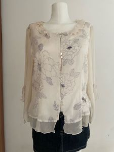 Floral Print Sheer Blouse