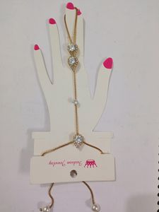 Earnings And Mang Tika Set With Hand Bracelet