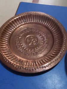 Copper Pot With Om Design Plate