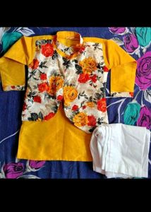 Kids' Ethnic Kurta Set - Yellow