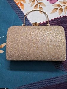 Beautiful Golden Party wear Clutch