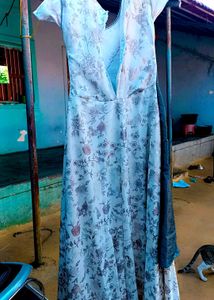 Floral Maxi Dress with Lace Detail