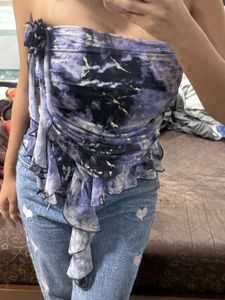 Tie-Dye Ruffle Top