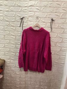 Stylish Pink Knit Sweater👜🕶️