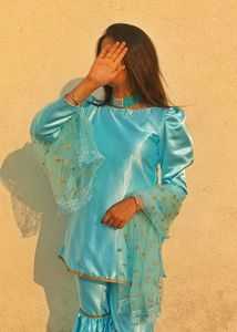 Pure Satin Sharara Dress