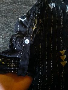 Black &amp; White Print Kurti