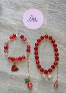 Red Beaded Bracelets-2
