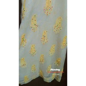Yellow Printed Kurti