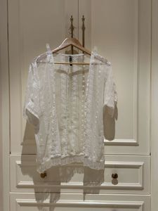 Elegant White Sheer Cardigan