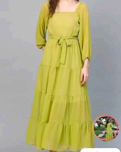 Green Tiered Maxi Dress