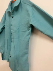 Men’s Teal Blue Formal Shirt – Full Sleeves