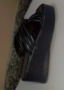 Black Crisscross Heeled Sandals